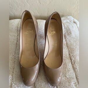 Christian Louboutin Nude Patent Heels